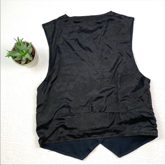 Vintage POSH Suede and Wool Western Vest SZ L - Picture 4 of 7